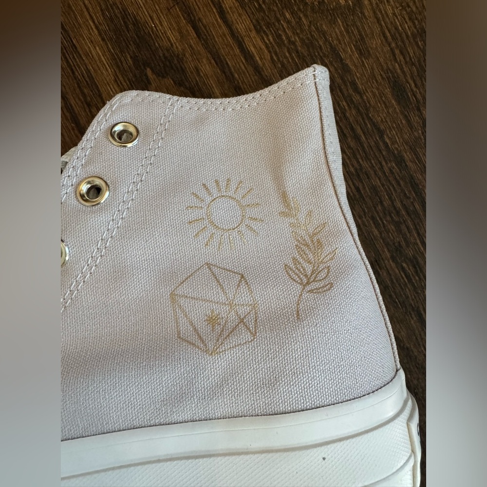 Converse Chuck Taylor All Star Platform Desert Sand Light Gold Women's Size 8 - Picture 3 of 9